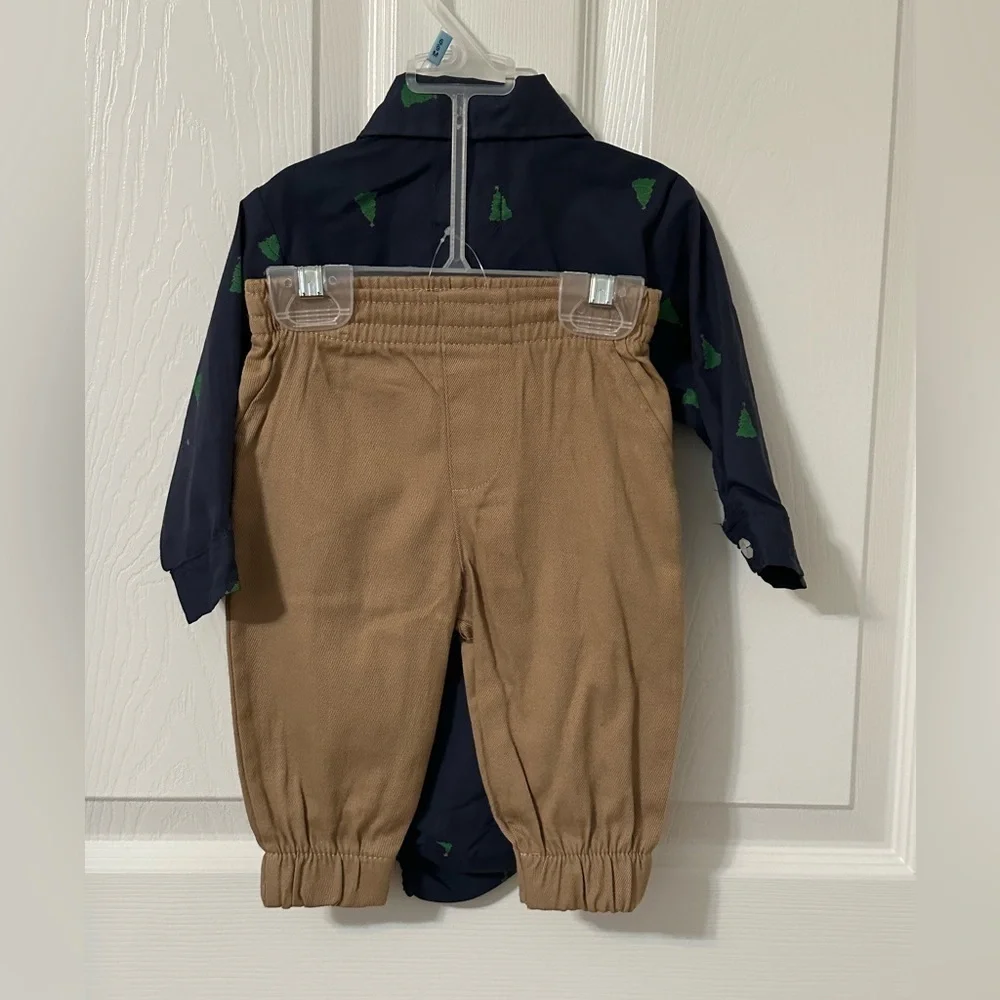 Kids Navy and Tan Matching Set
